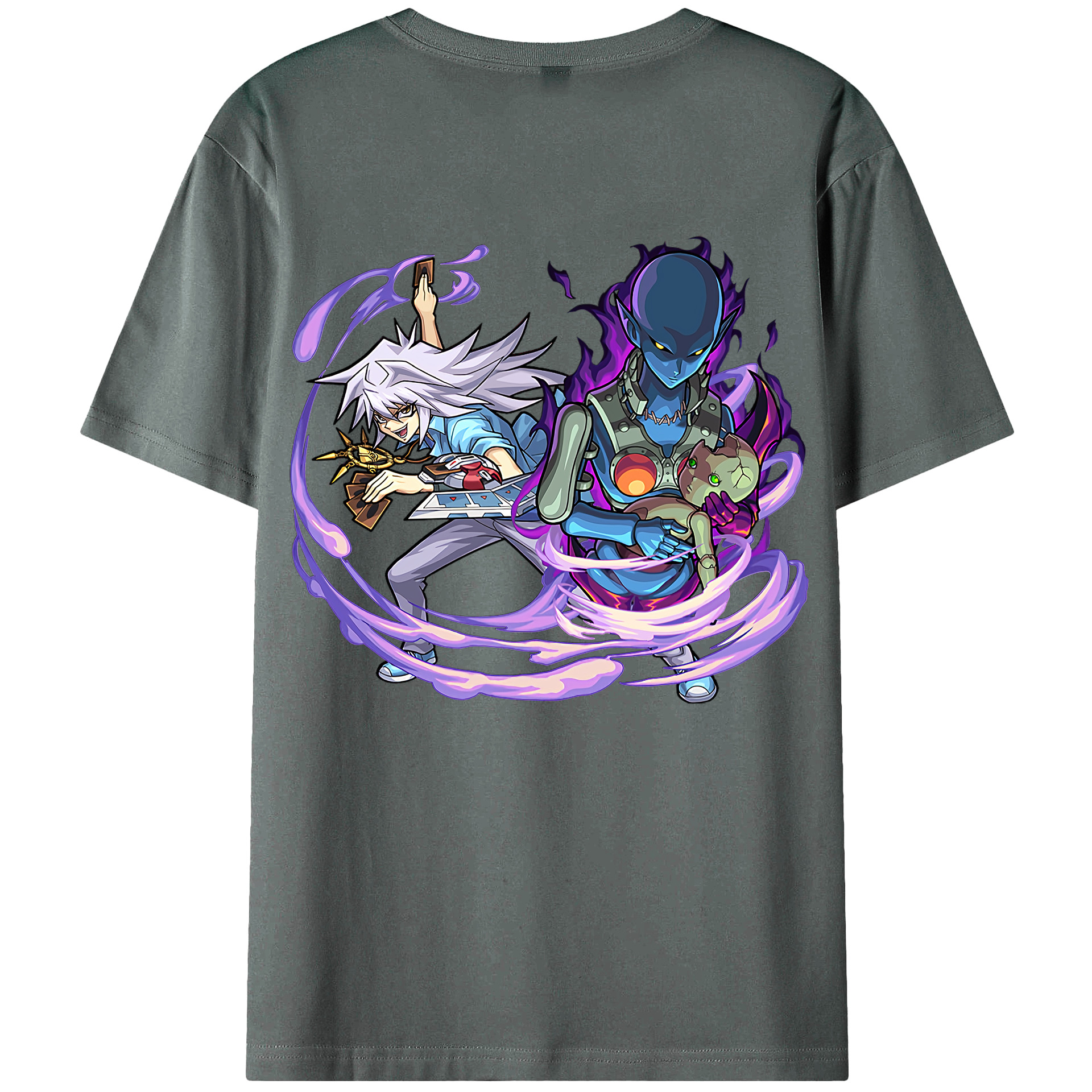 （画像用） 遊☆戯☆王 Yu-Gi-Oh! 綿100％半袖Tシャツ（背面プリント）